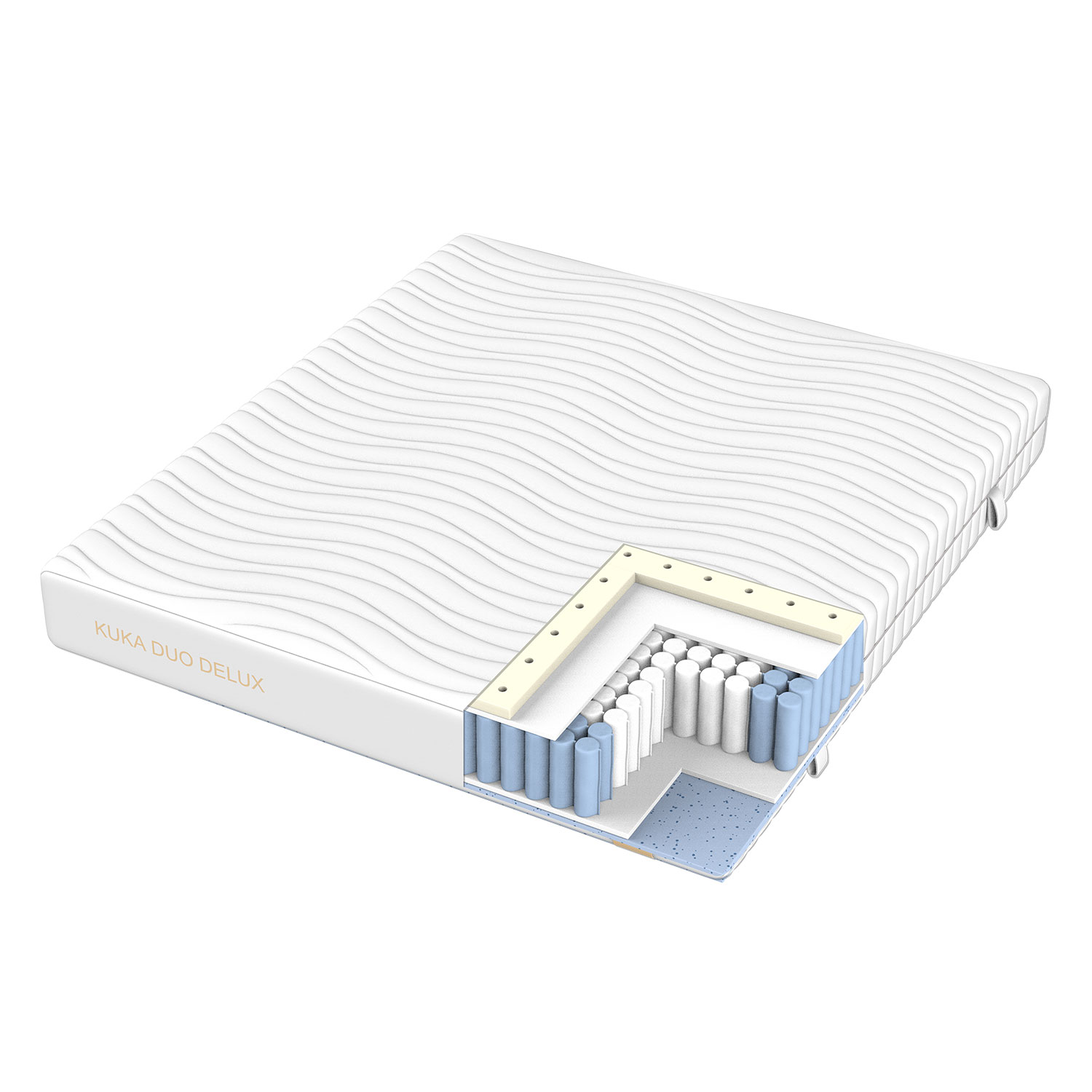 Vedrumadrats KUKA DUO DELUX 160x200xH26cm, kahepoolne