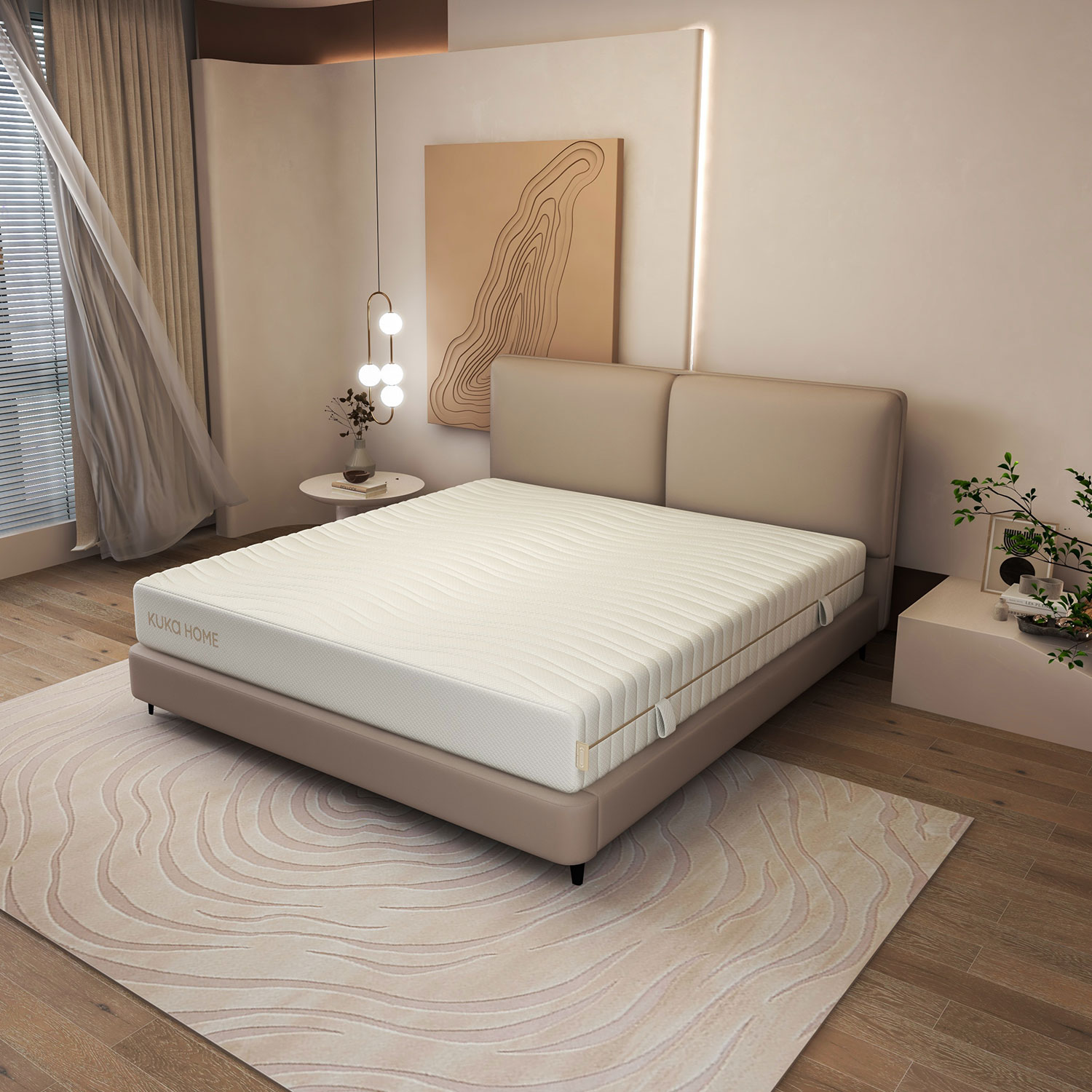 Vedrumadrats KUKA DUO DELUX 160x200xH26cm, kahepoolne