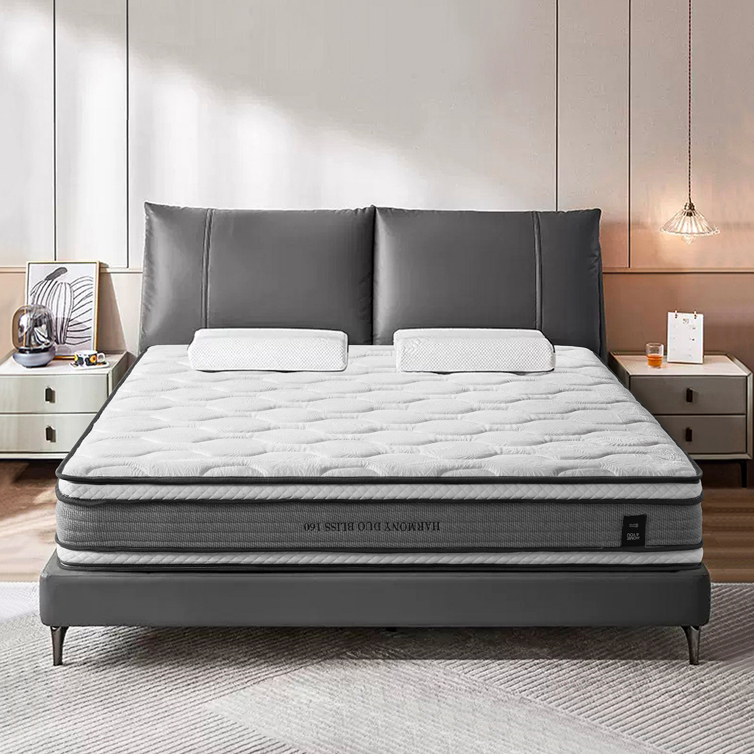 Vedrumadrats HARMONY DUO BLISS 160x200xH28cm, kahepoolne, rullpakendis