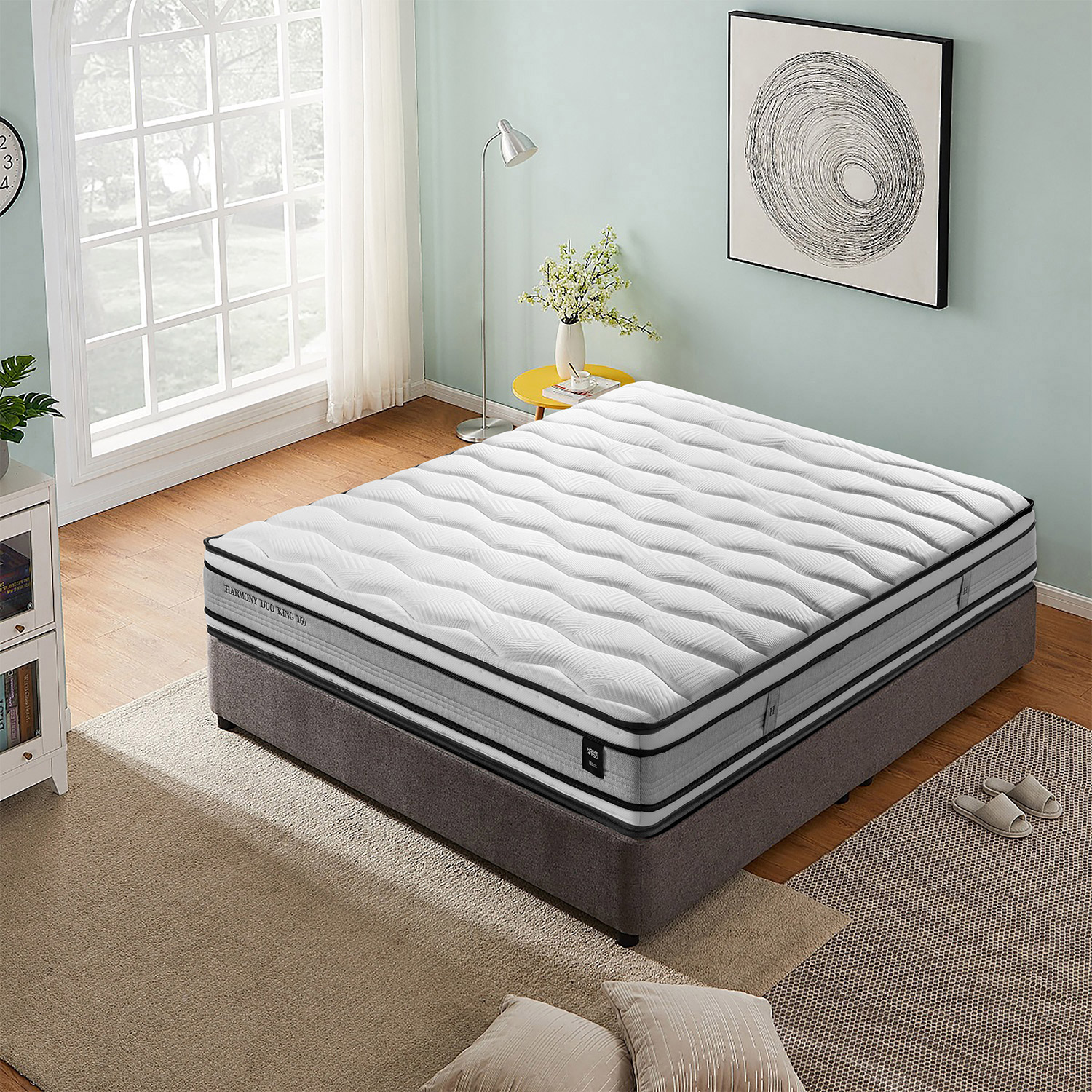 Vedrumadrats HARMONY DUO KING 180x200xH30cm, kahepoolne, rullpakendis