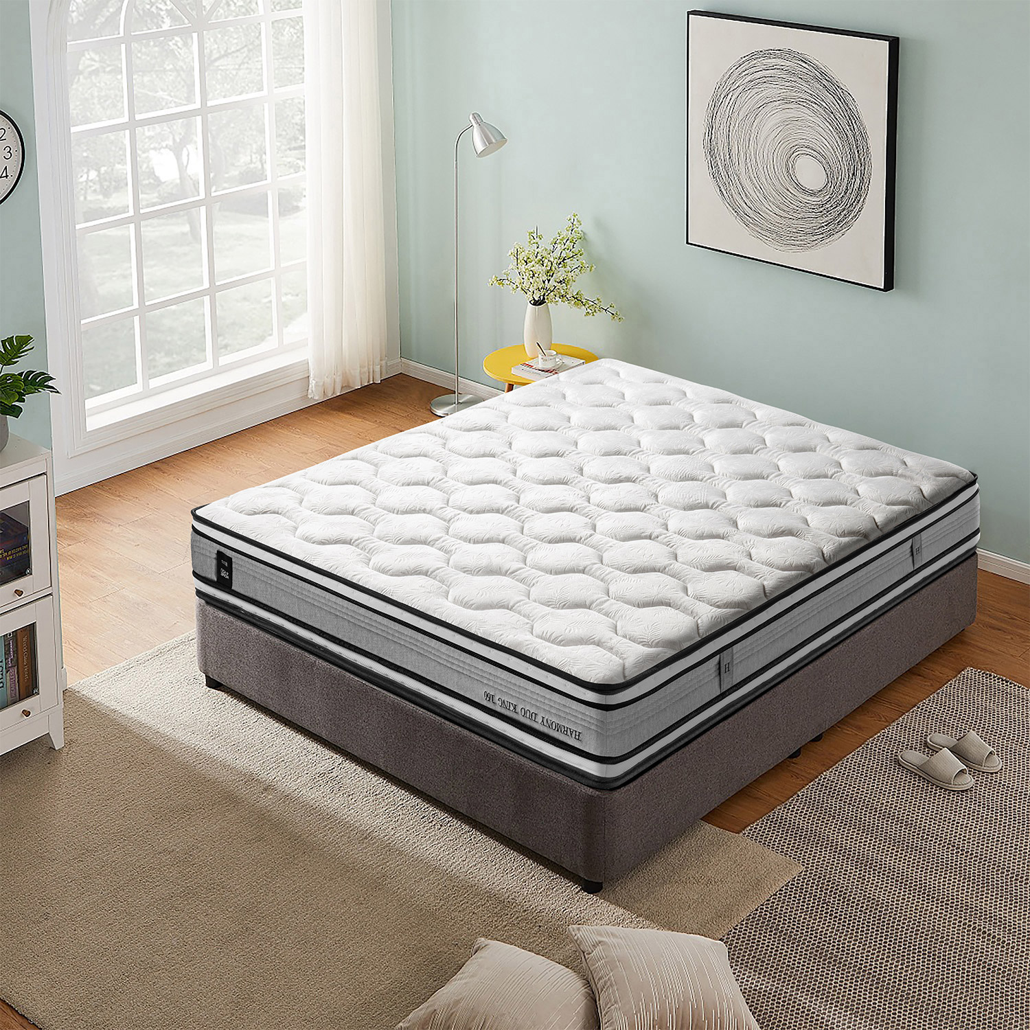 Vedrumadrats HARMONY DUO KING 180x200xH30cm, kahepoolne, rullpakendis