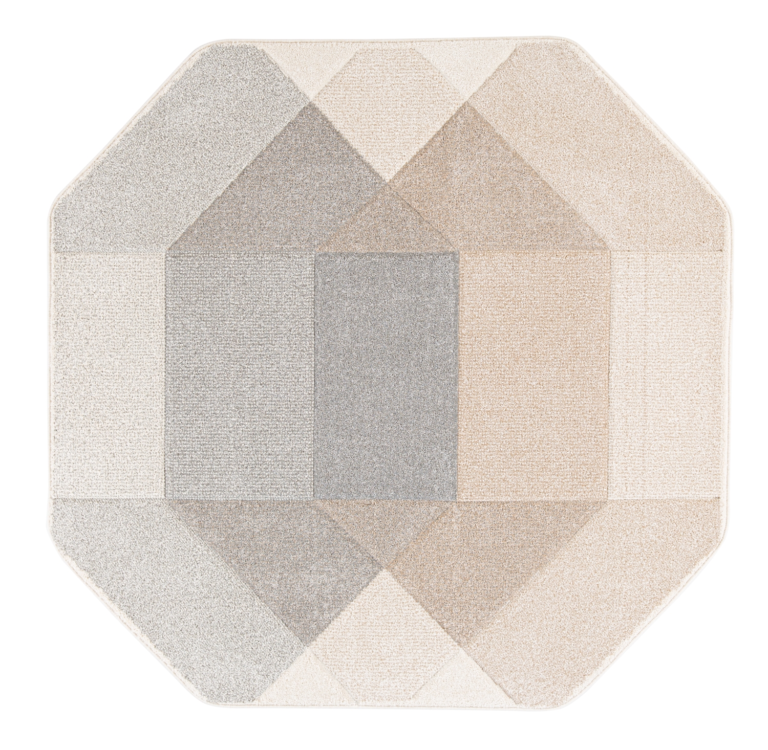 Vaip DIXIE CARVED-3, 160x160cm, hall/beež