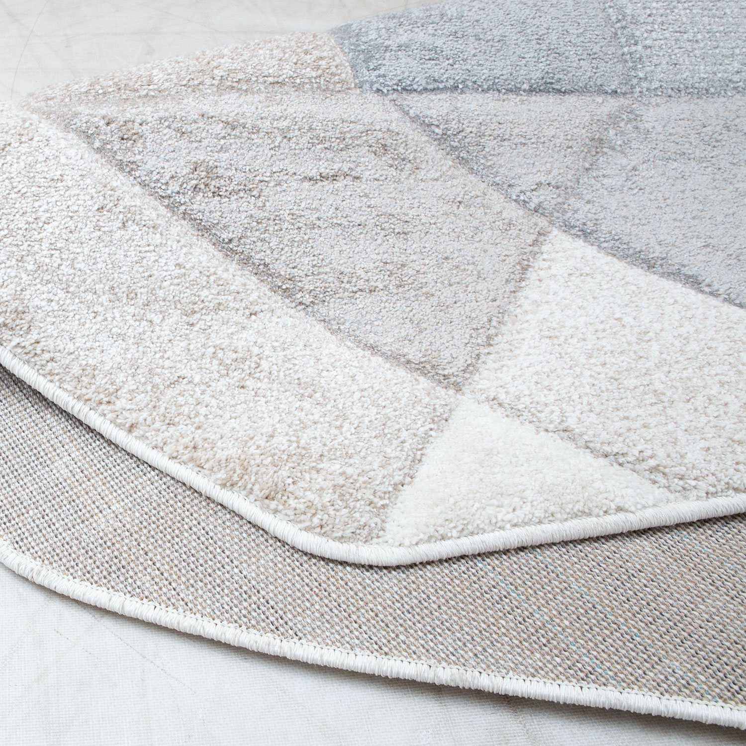 Vaip DIXIE CARVED-3, 160x160cm, hall/beež - Image 2