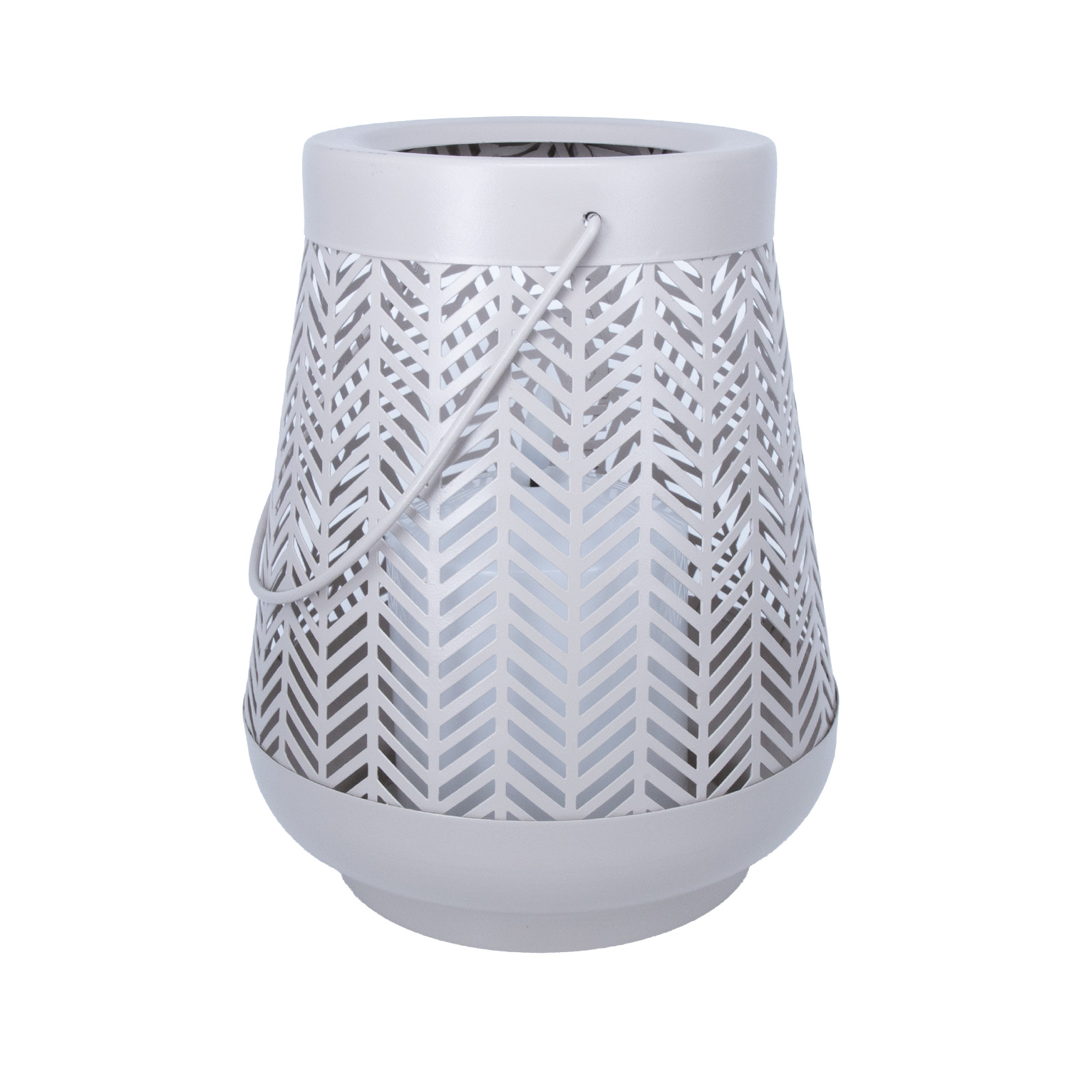 LED-latern WINGS GLENN D15xH18cm beež, taimer 6h