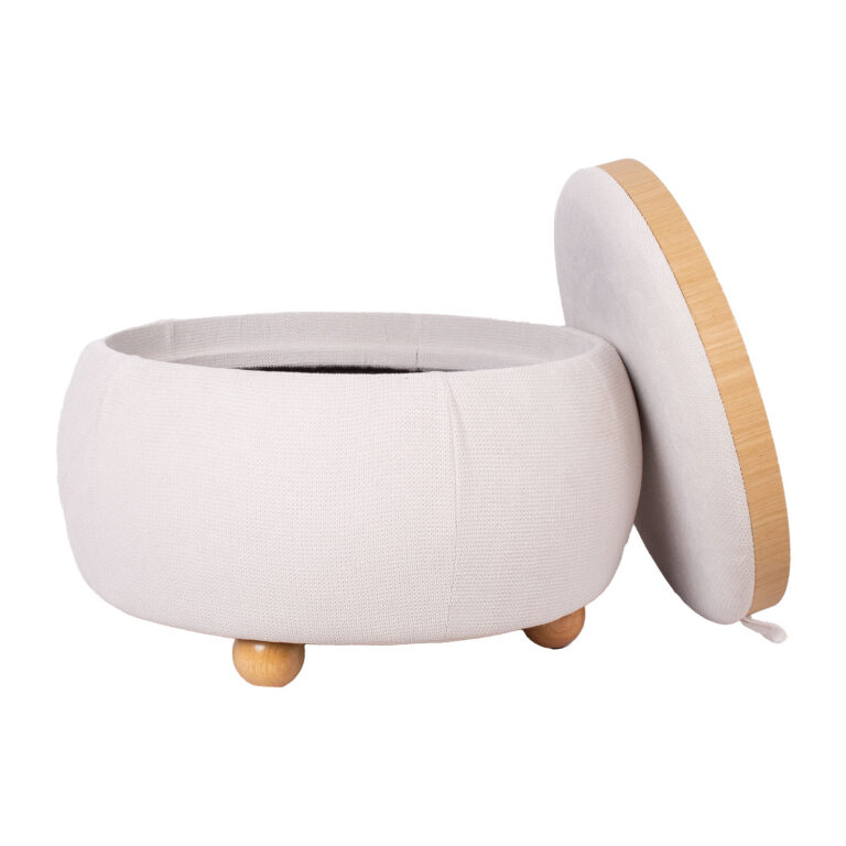 Tumba/laud HIRO D67xH38cm, valge, panipaigaga - Image 3