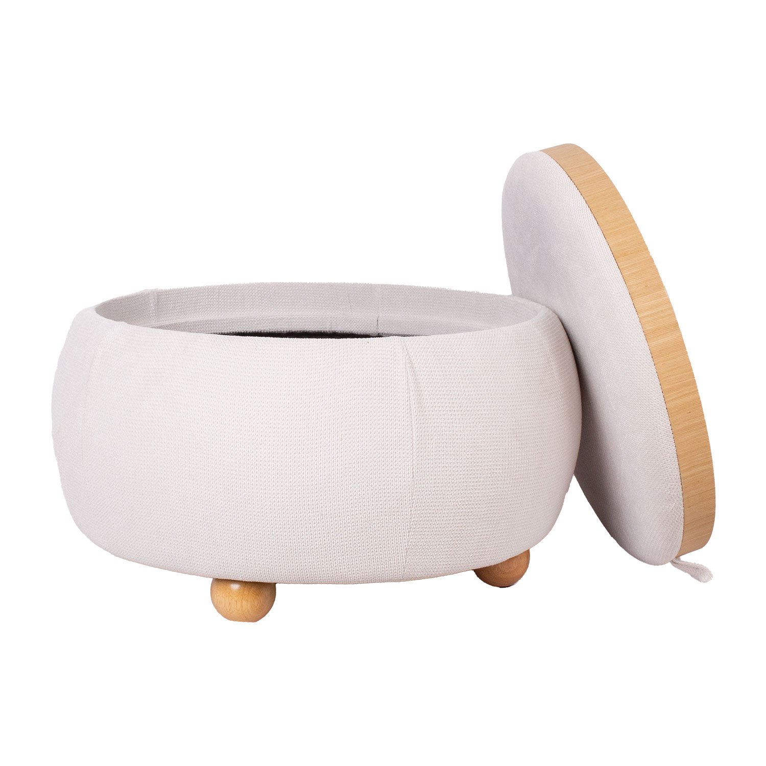 Tumba/laud HIRO D67xH38cm, valge, panipaigaga