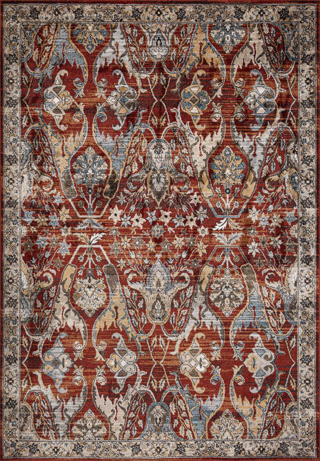 Vaip DARLY-5, 100x150cm, punane/beež