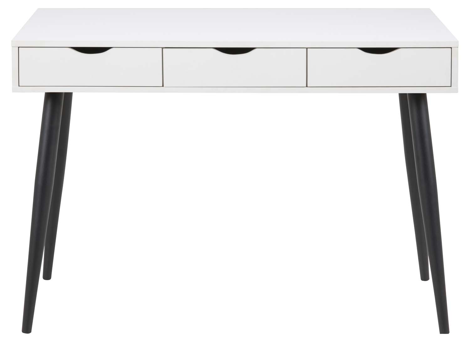 Kirjutuslaud NEPTUN 110x50xH77cm, valge/must, melamiinplaat, metall - Image 3