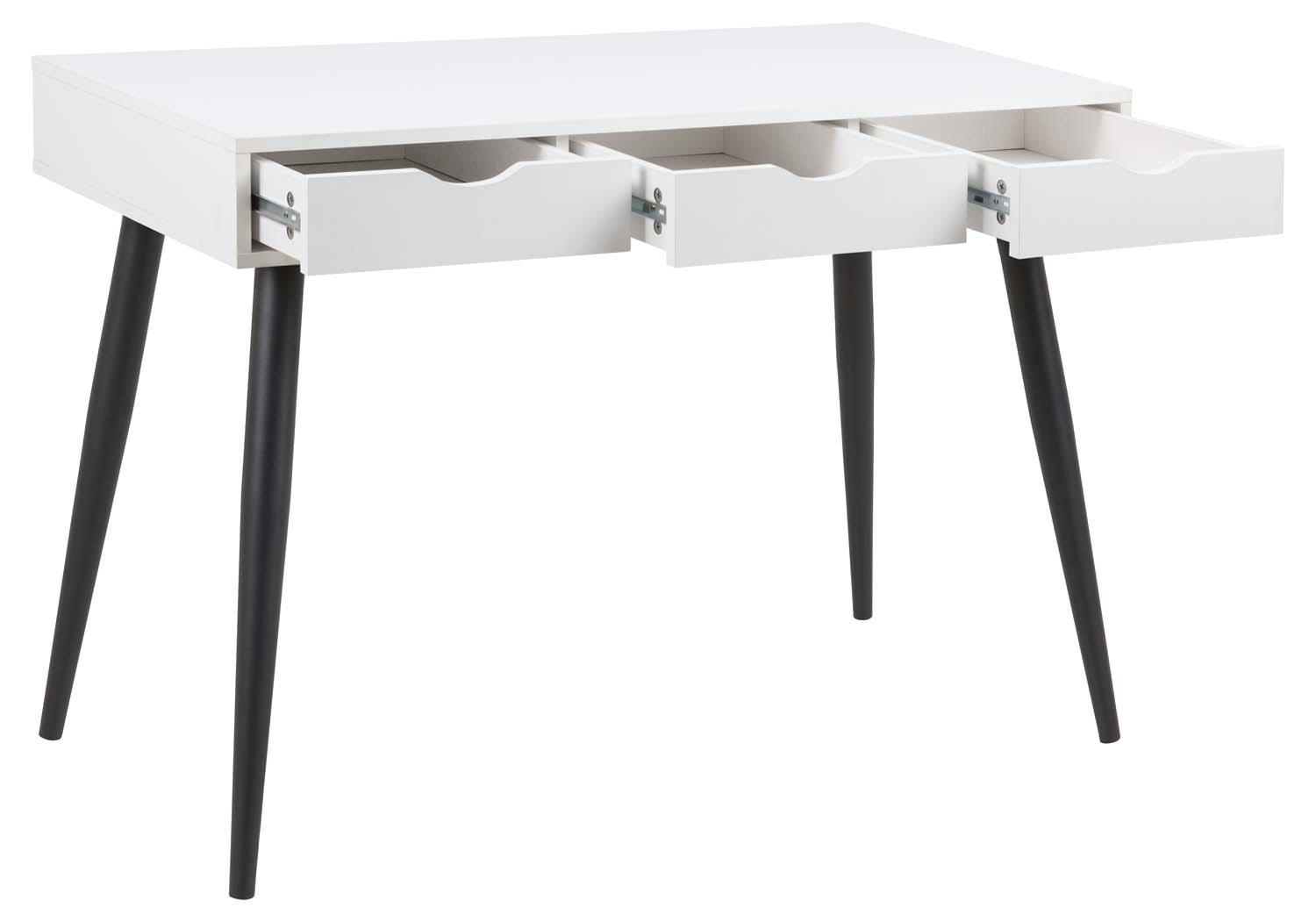 Kirjutuslaud NEPTUN 110x50xH77cm, valge/must, melamiinplaat, metall - Image 4