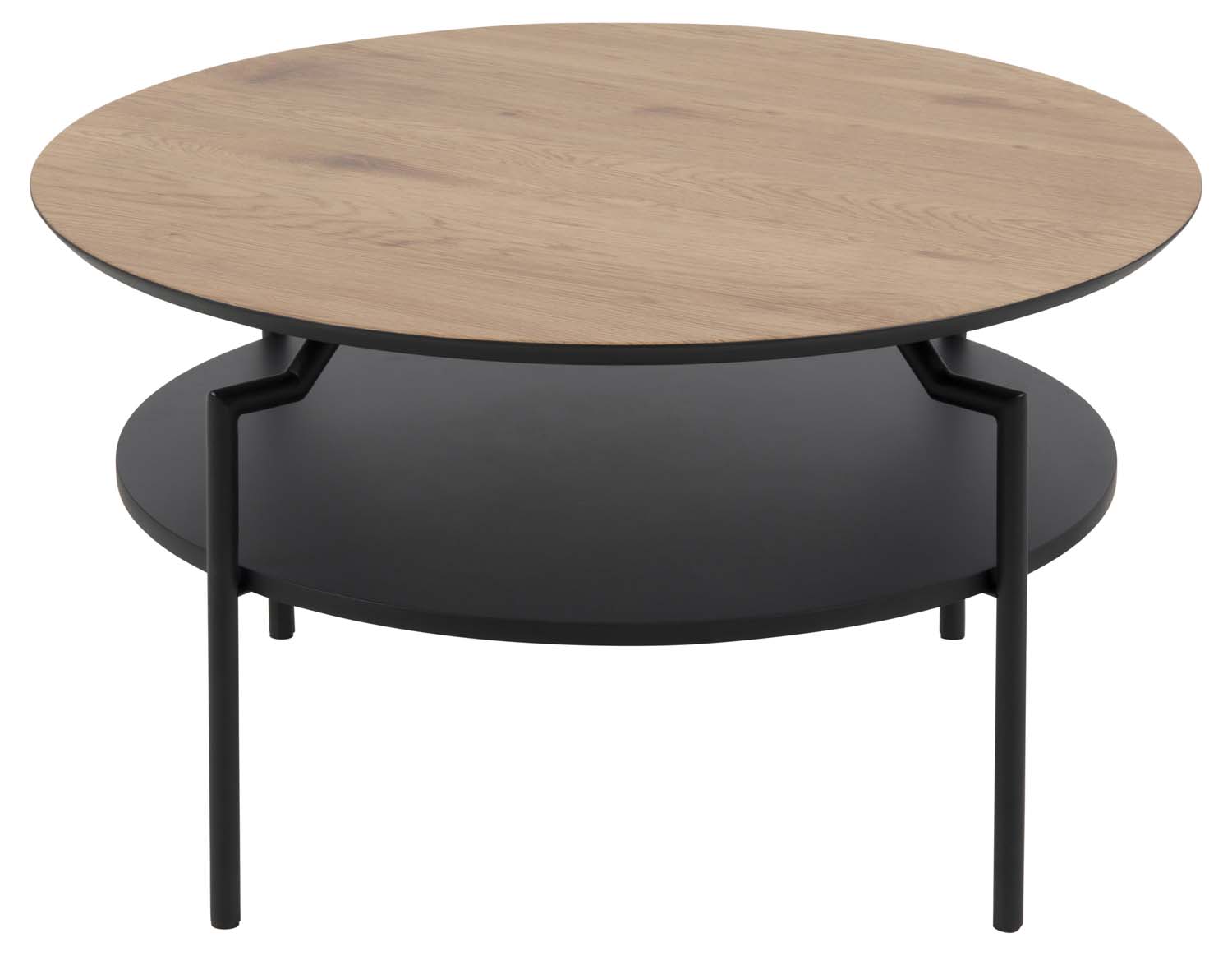 Diivanilaud GOLDINGTON D80xH45cm, tamm/must, mööbliplaat, MDF, metall