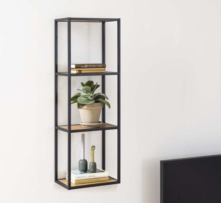 Seinariiul SEAFORD 24x37xH108cm, tamm, mööbliplaat, metall - Image 7