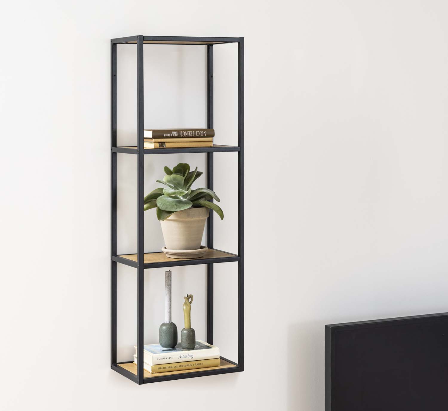 Seinariiul SEAFORD 24x37xH108cm, tamm, mööbliplaat, metall