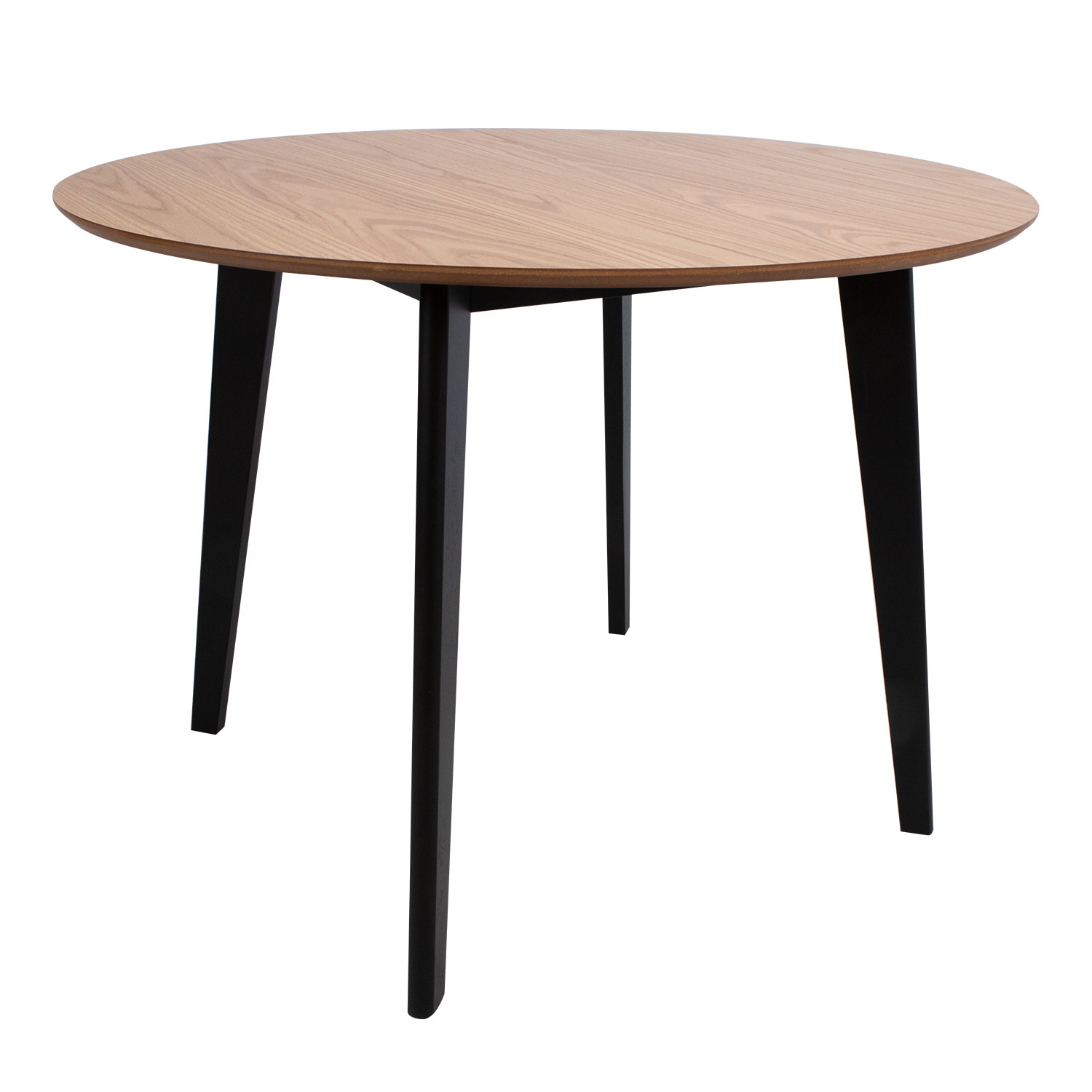 Söögilauakomplekt ROXBY ümar laud D105xH76cm, 4 tooli (AC85660), tamm/must - Image 3