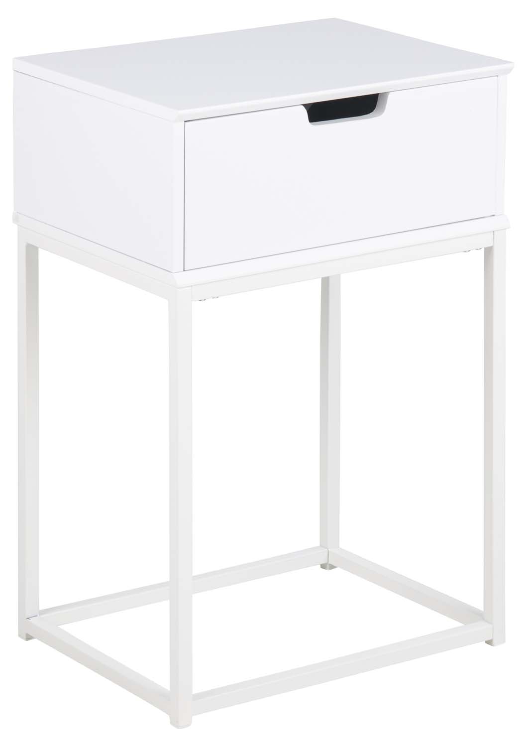 Öökapp MITRA 40x30xH61,5cm, valge/metall, MDF, metall