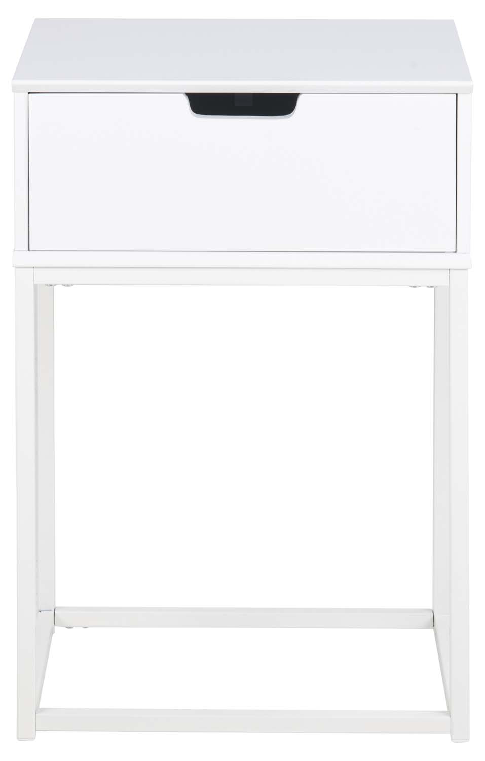 Öökapp MITRA 40x30xH61,5cm, valge/metall, MDF, metall - Image 3