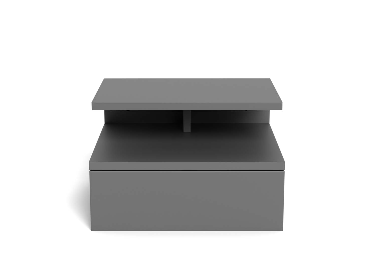 Öökapp ASHLAN 35x32xH22,5cm, riiuliga ja sahtliga, seinakinnitusega, materjal: puit, värvus:helehall, viimistlus: lakitu - Image 3