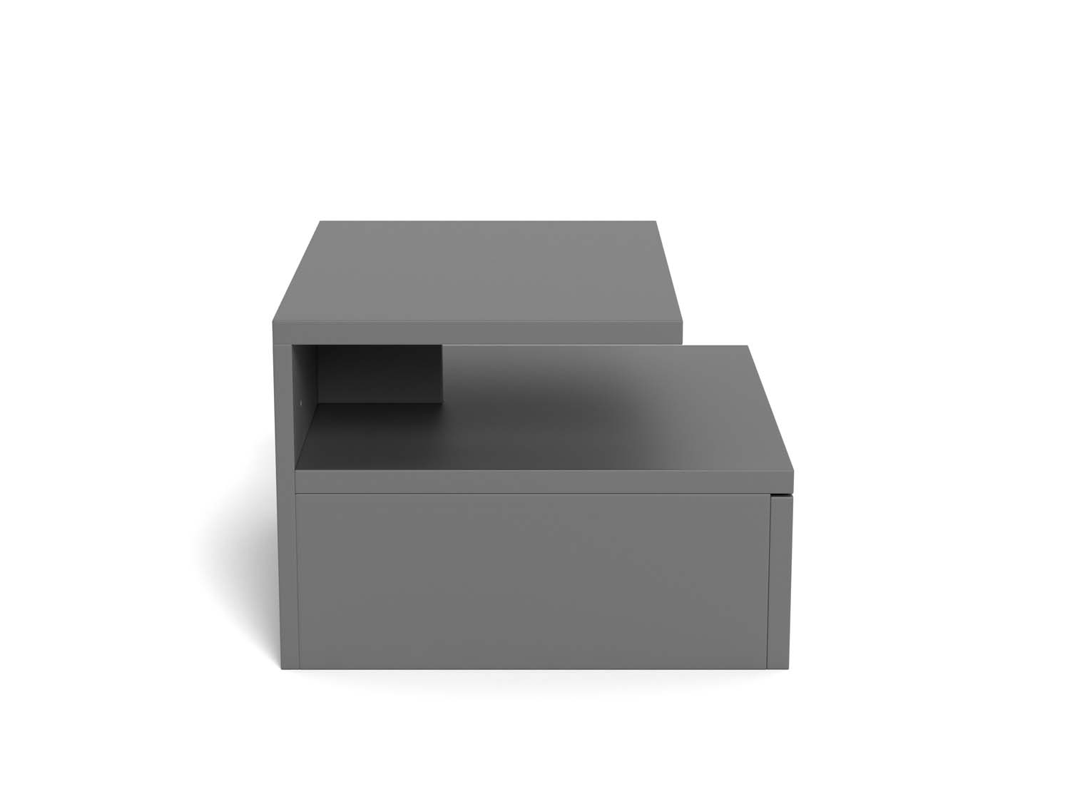 Öökapp ASHLAN 35x32xH22,5cm, riiuliga ja sahtliga, seinakinnitusega, materjal: puit, värvus:helehall, viimistlus: lakitu - Image 4