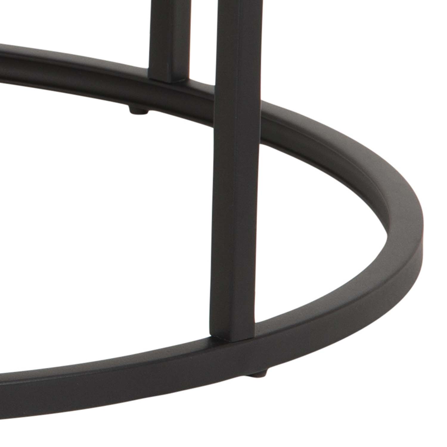 Diivanilauad 2tk SPIRO D50xH33cm, D80xH45cm, tamm, tamme imitatsiooniga melamiinplaat, pulbervärvitud matt must metall - Image 7