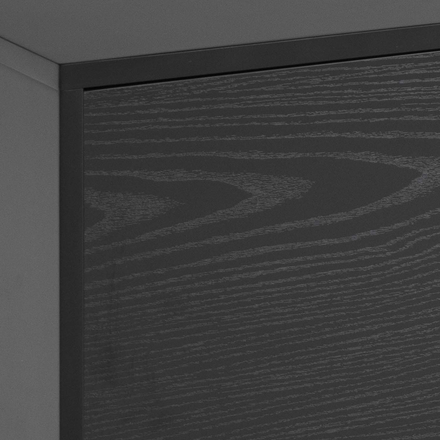 TV-laud SEAFORD, 140x40xH45cm, 1 sahtliga, must - Image 6