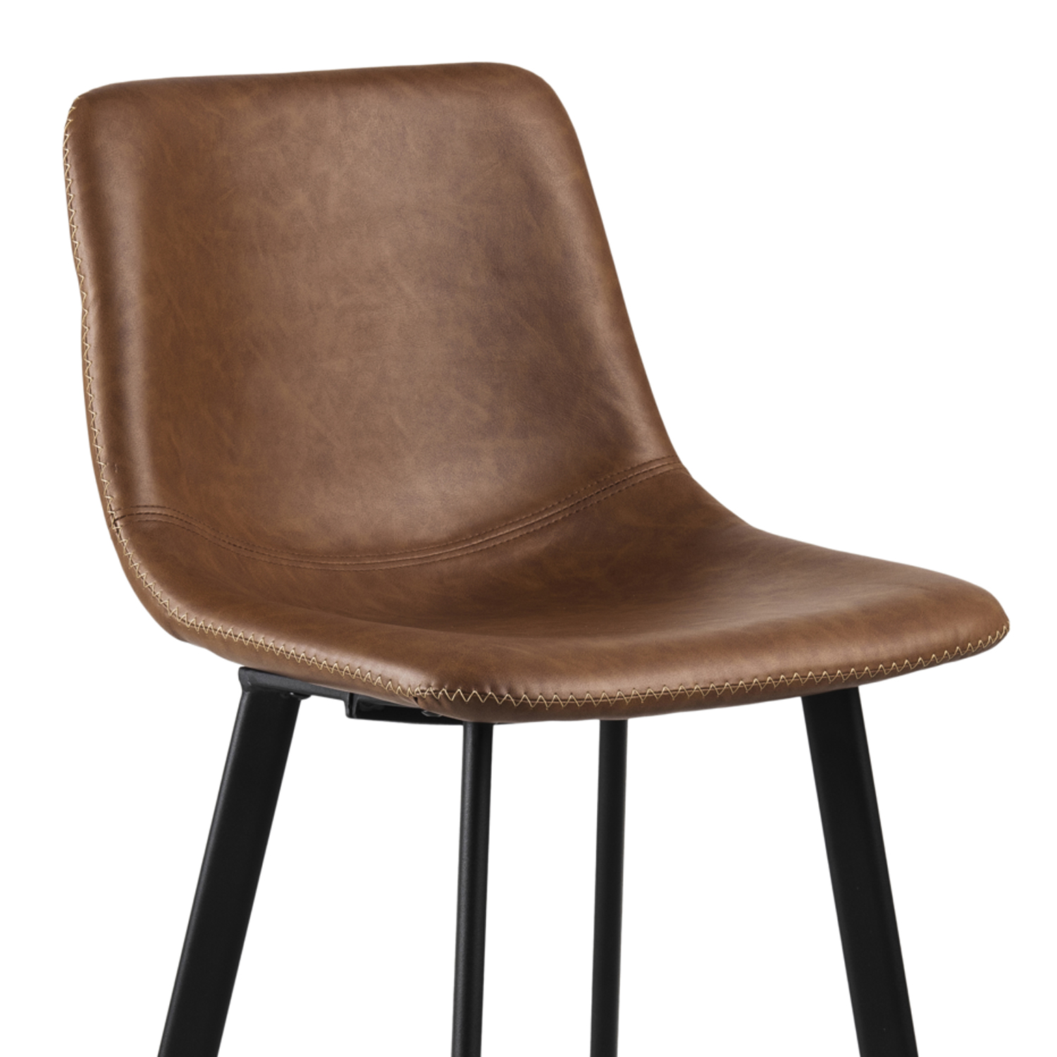 Baaritool madal OREGON, retro brandy PU, 43,5x50xH91,5cm - Image 3