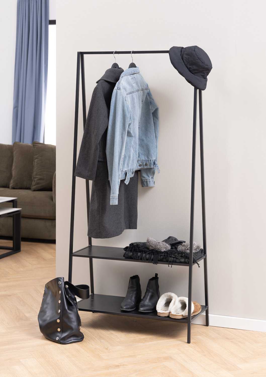 Esikunagi SEAFORD 77x37xH165cm, must - Image 8