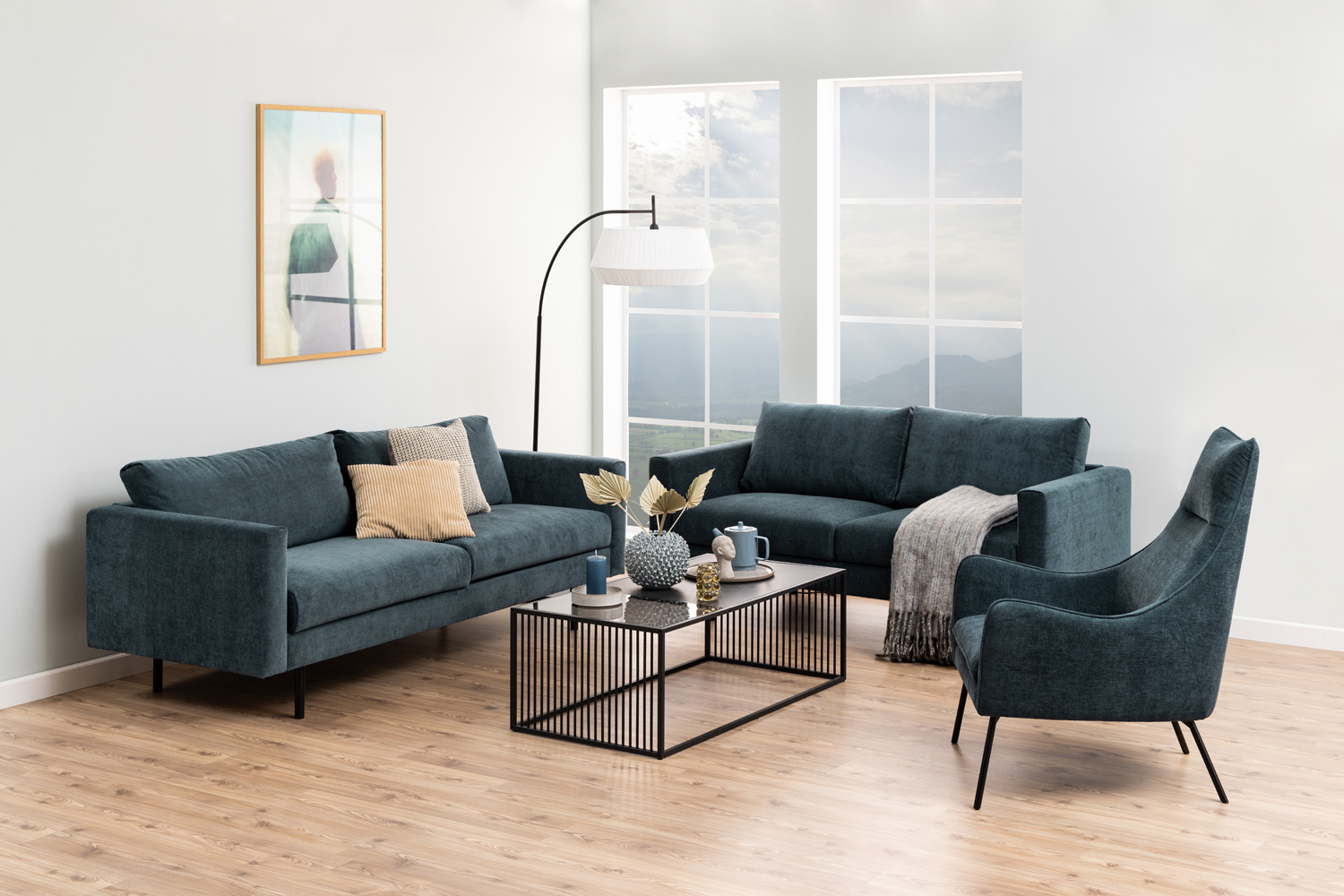 Diivanilaud STRINGTON 120x60xH40cm, must - Image 9