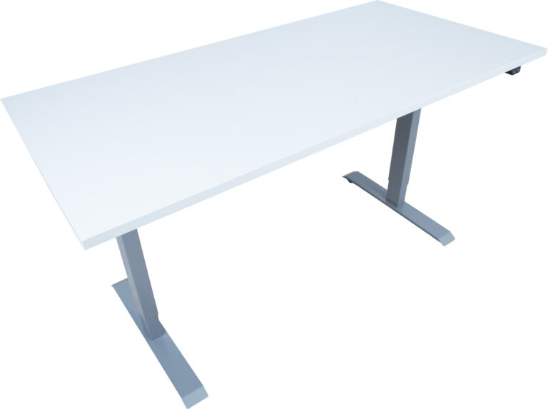 Töölaud ERGO 1-mootoriga 160x80xH71-121cm, hallikasvalge/hõbehall - Image 3