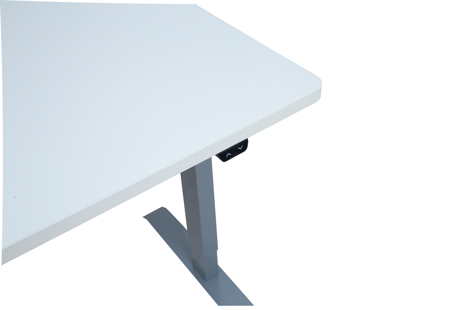 Töölaud ERGO 1-mootoriga 140x70xH71-121cm, valge/hõbehall