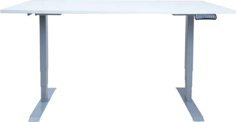 Töölaud ERGO 2-mootoriga 160x80xH60-125cm, hallikasvalge/hõbehall - Image 2