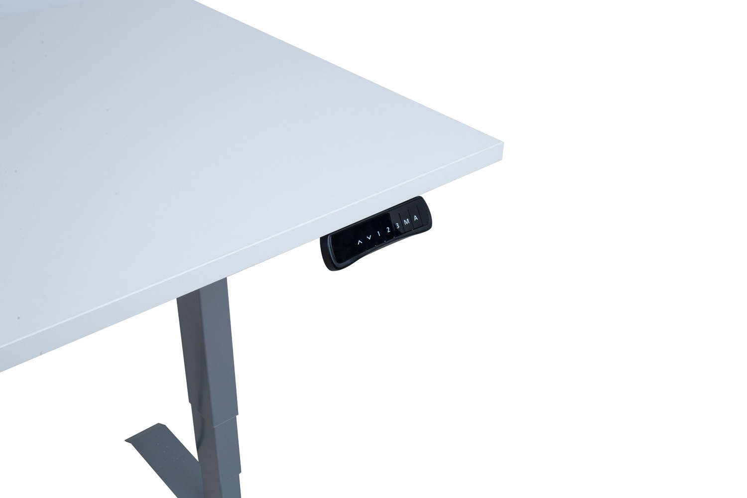 Töölaud ERGO 2-mootoriga 160x80xH60-125cm, hallikasvalge/hõbehall