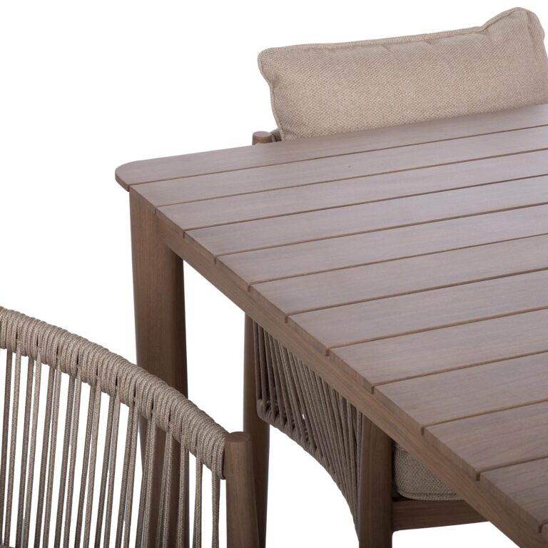 Aiamööblikomplekt MEDINA laud ja 4 tooli, beež - Image 2