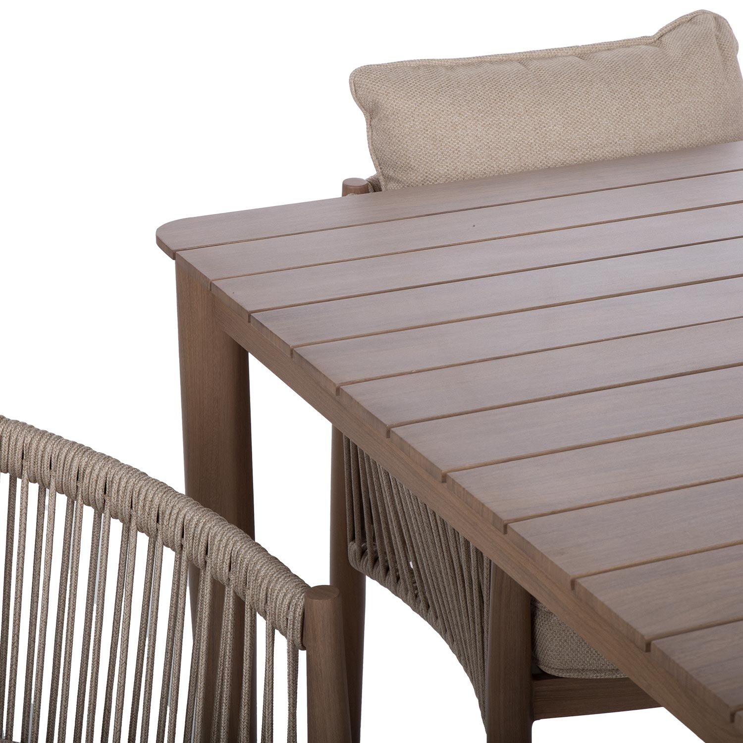 Aiamööblikomplekt MEDINA laud ja 4 tooli, beež