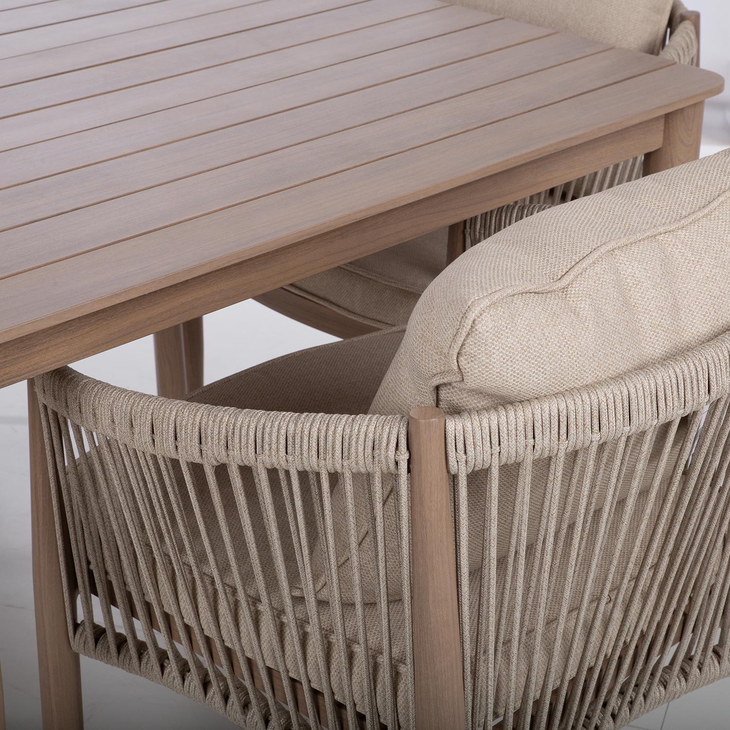 Aiamööblikomplekt MEDINA laud ja 4 tooli, beež