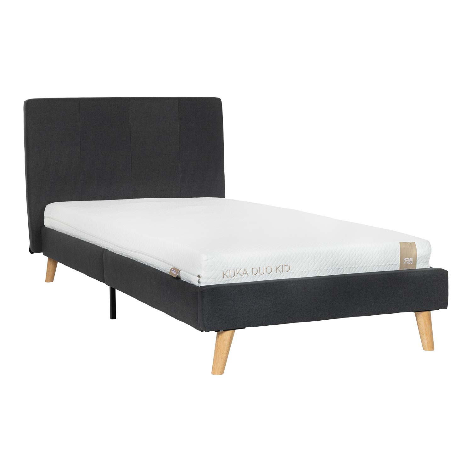 Voodi JUNO 90x200cm, madratsiga KUKA DUO KID, hall