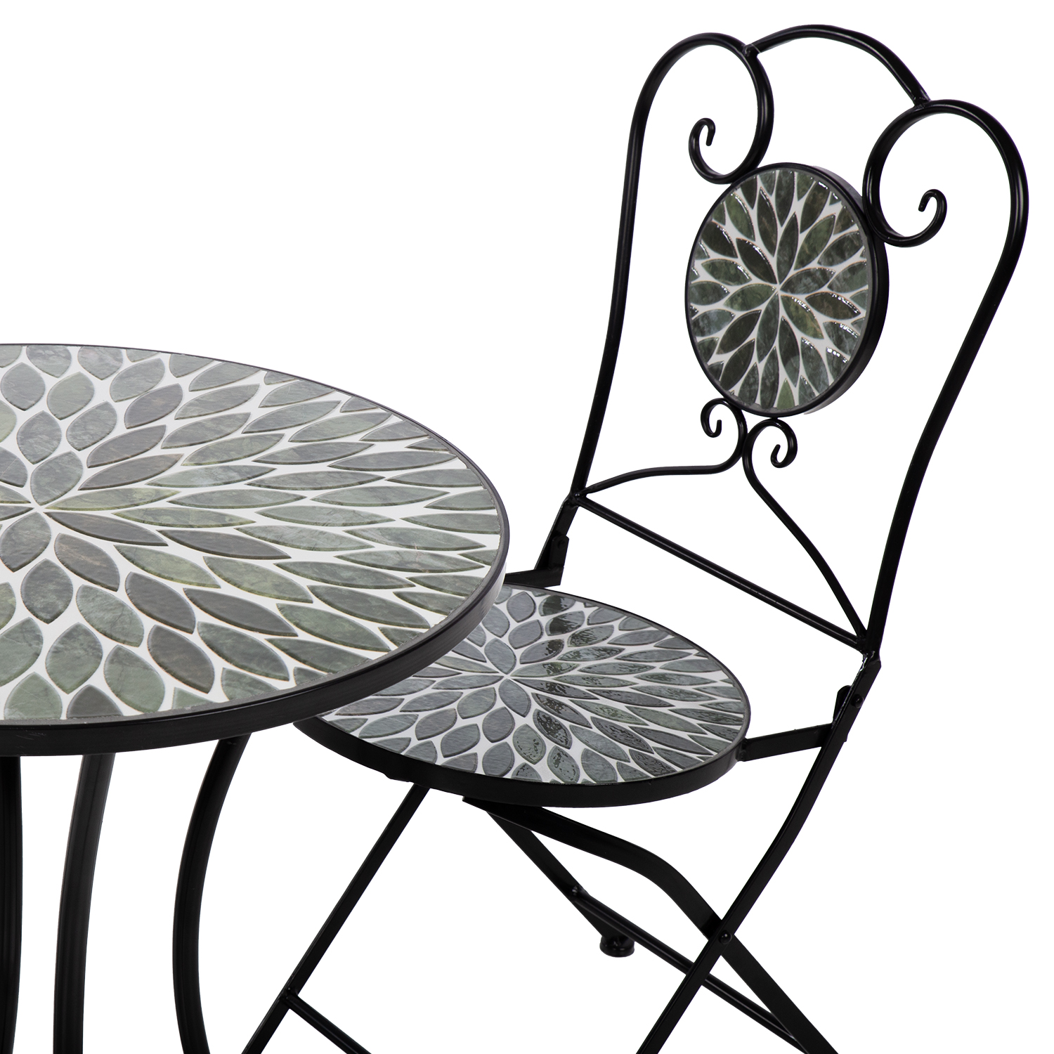 Rõdukomplekt MIRT laud ja 2 tooli, roheline