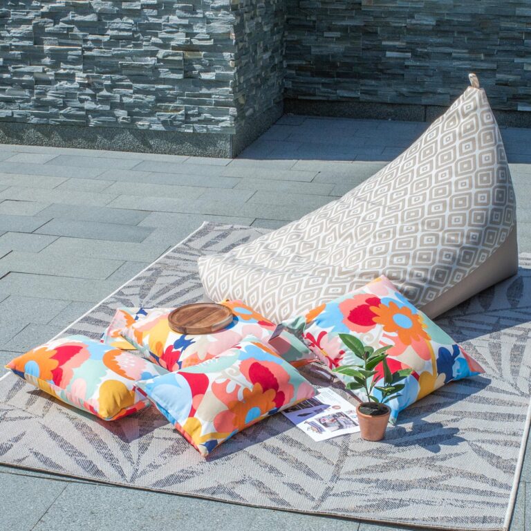 Kott tool ROMB 130x80x20/70cm, beežid rombid/beež, 100% polüester, kangas 350/825 - Image 4