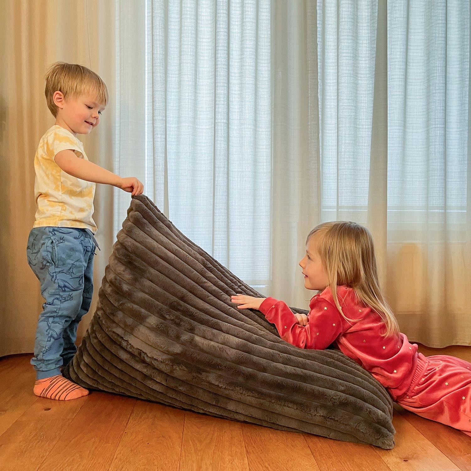 Kott-tool MINI 100x70x15/70cm tumehall, 100% polüester, kangas 402