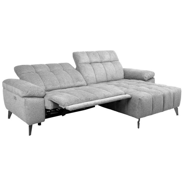 Nurgadiivan LUZERN PN elektriline recliner 264x87/160xH85cm, helehall - Image 2