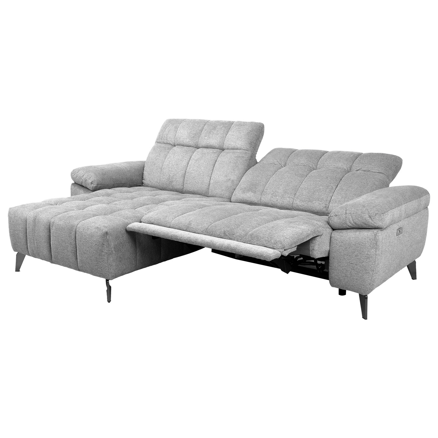 Nurgadiivan LUZERN VN elektriline recliner 264x160/87xH85cm, helehall