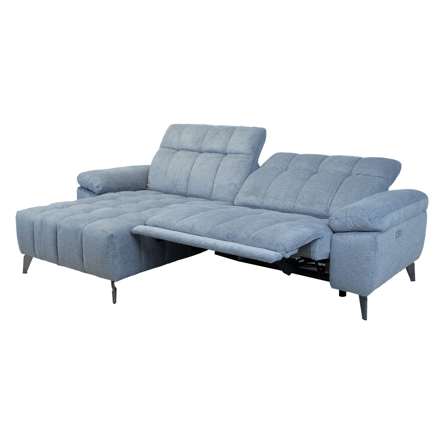 Nurgadiivan LUZERN VN elektriline recliner 264x160/87xH85cm, sinakashall