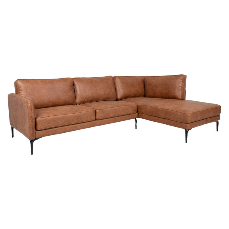 Nurgadiivan SOFIA PN 257x83/168xH82cm, pruun