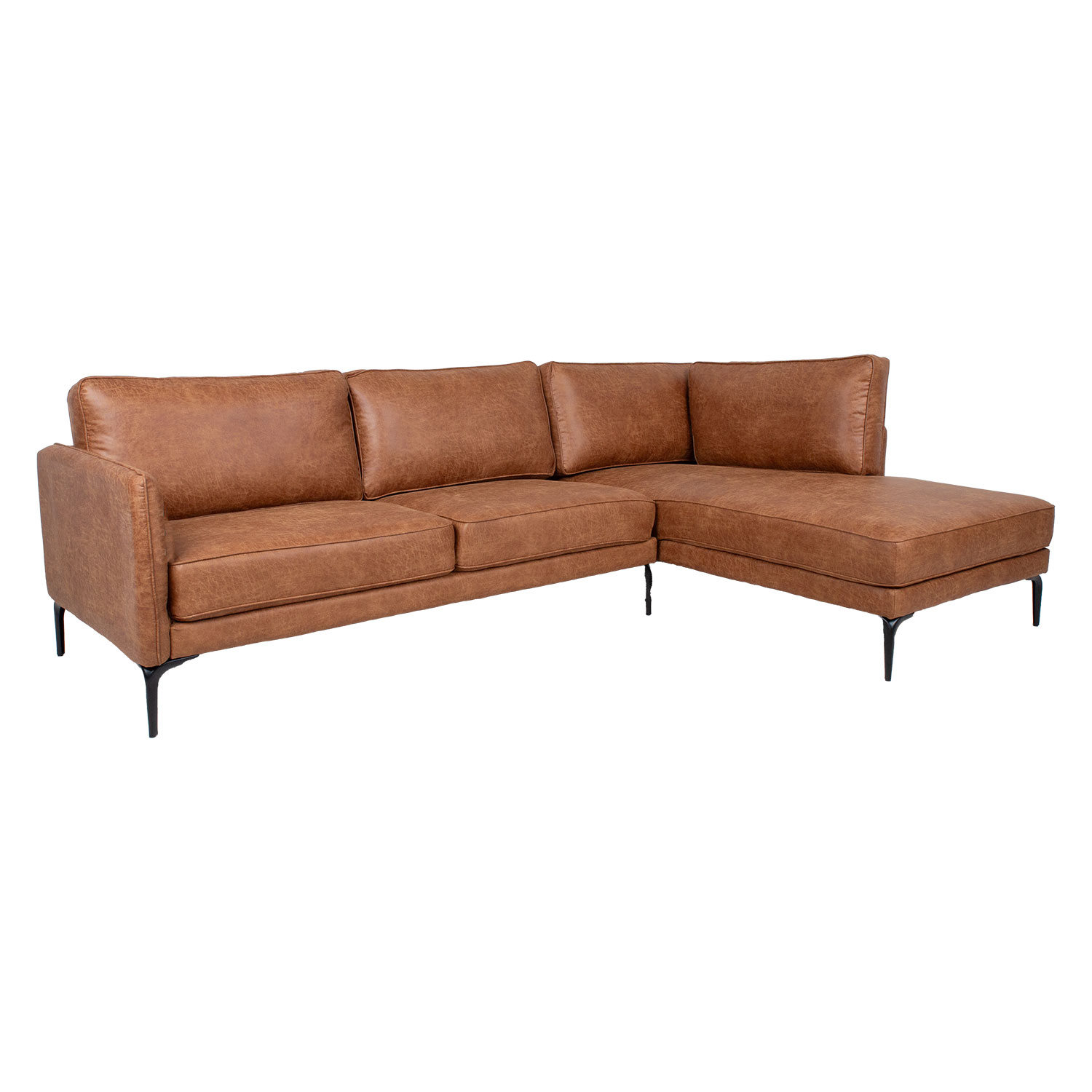 Nurgadiivan SOFIA PN 257x83/168xH82cm, pruun