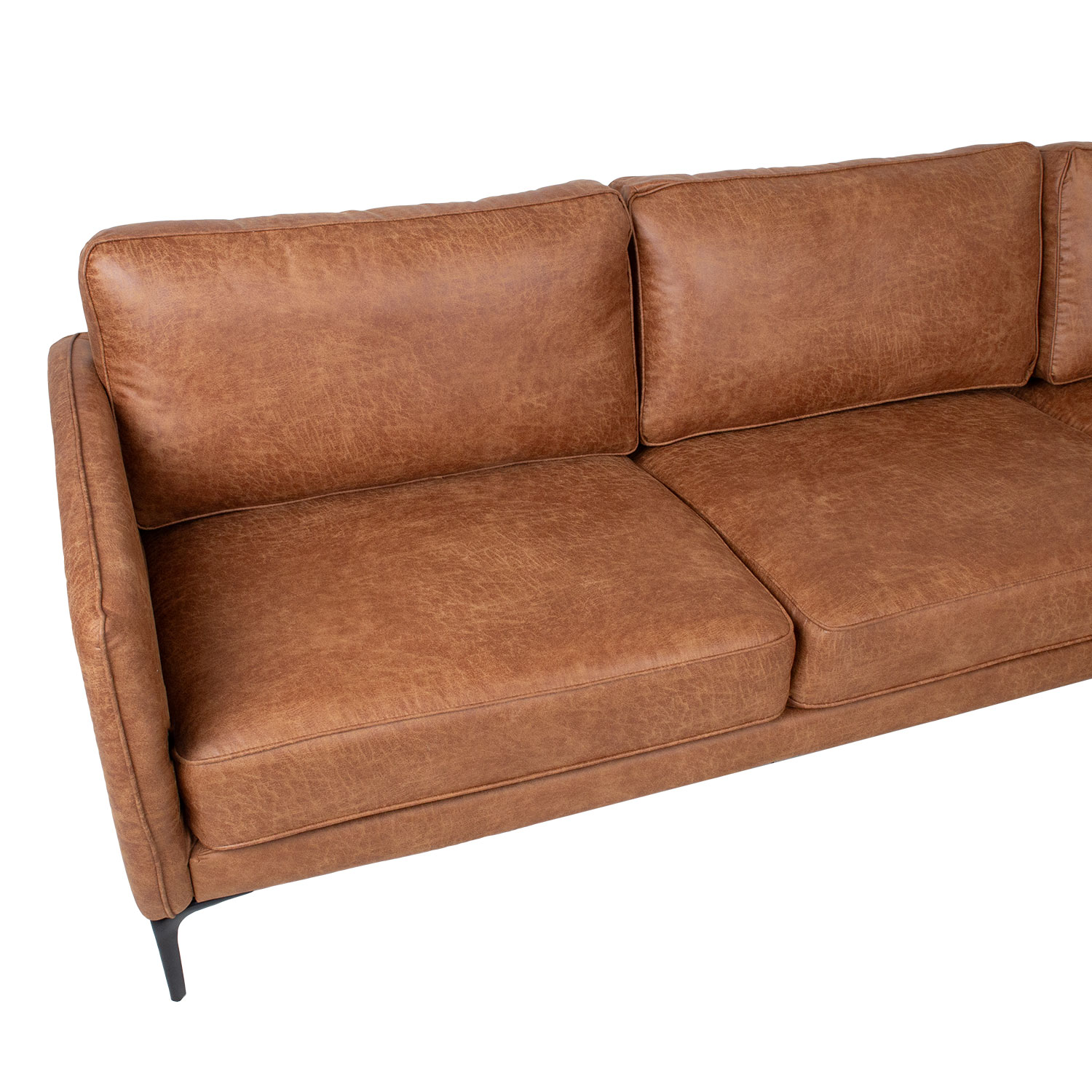 Nurgadiivan SOFIA PN 257x83/168xH82cm, pruun
