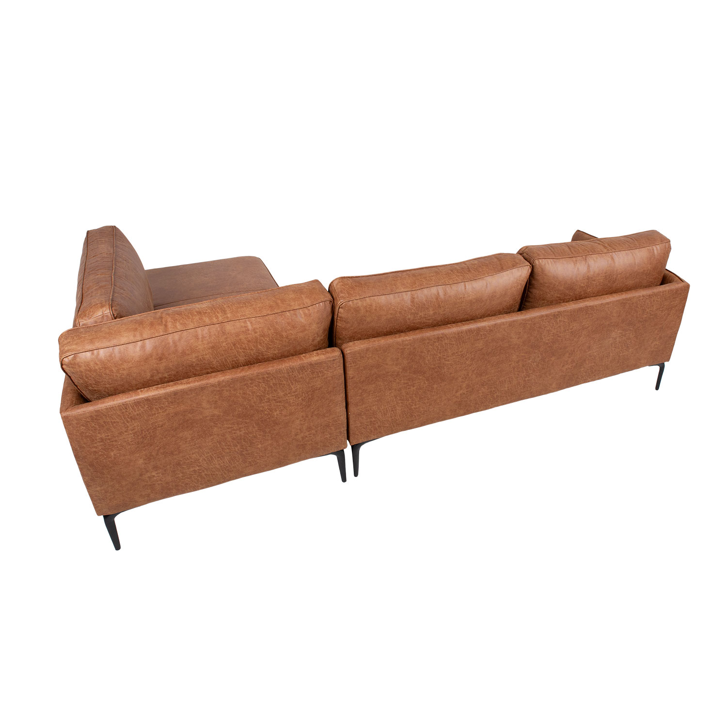 Nurgadiivan SOFIA PN 257x83/168xH82cm, pruun