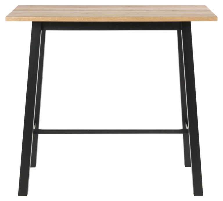Baarilaud CHARA 117x58xH105cm, tamm/must, tammespooniga mööbliplaat, metall - Image 3