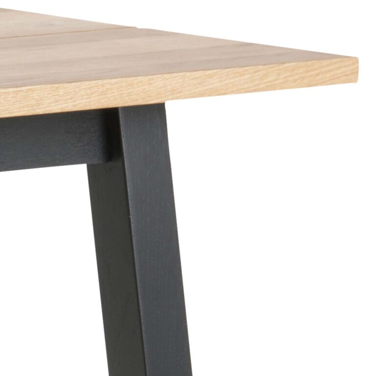 Baarilaud CHARA 117x58xH105cm, tamm/must, tammespooniga mööbliplaat, metall - Image 4