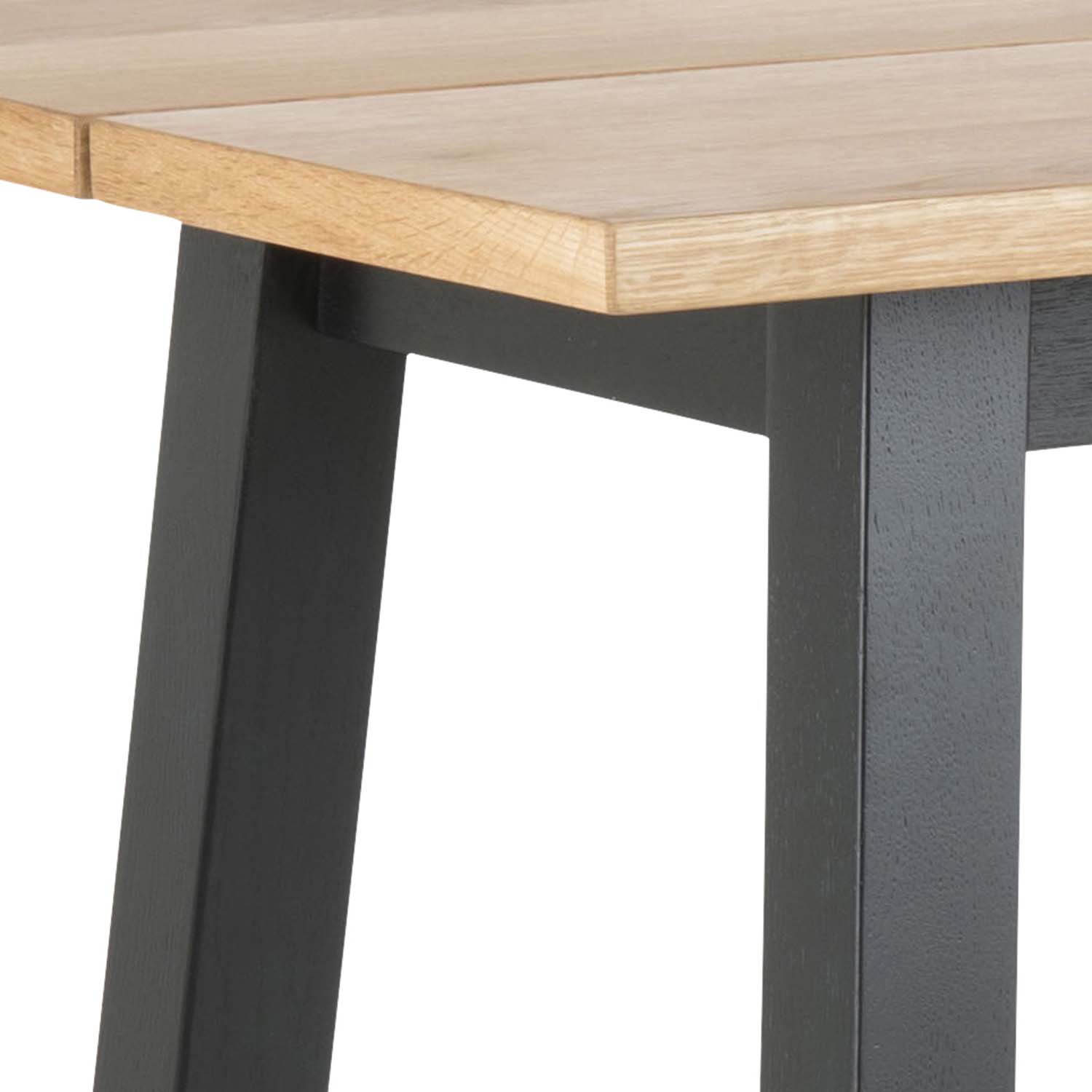 Baarilaud CHARA 117x58xH105cm, tamm/must, tammespooniga mööbliplaat, metall