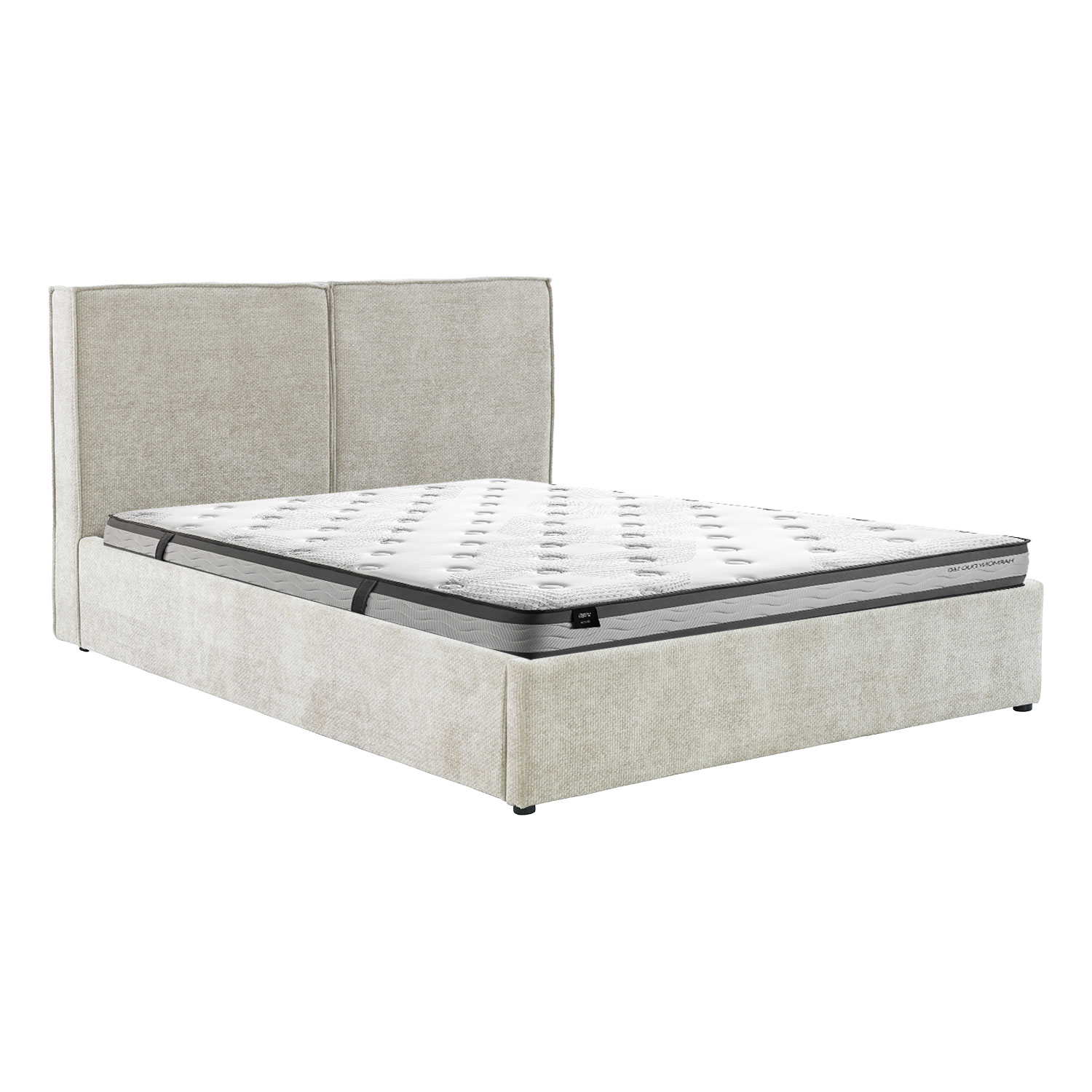 Voodi DAMANI madratsiga HARMONY DUO 160x200cm, beež