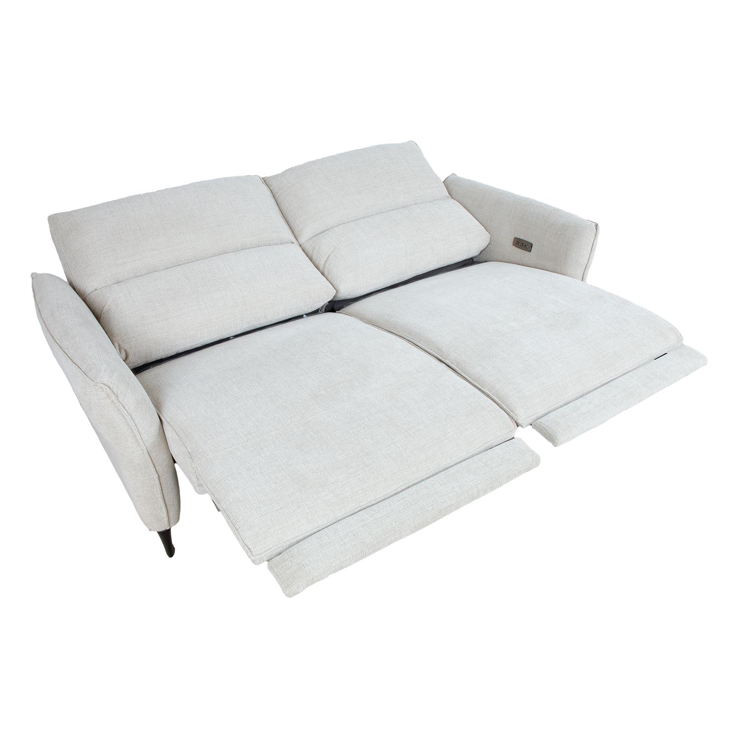 Diivan MIAMI 3-kohaline elektriline recliner 199x92xH99cm, helebeež