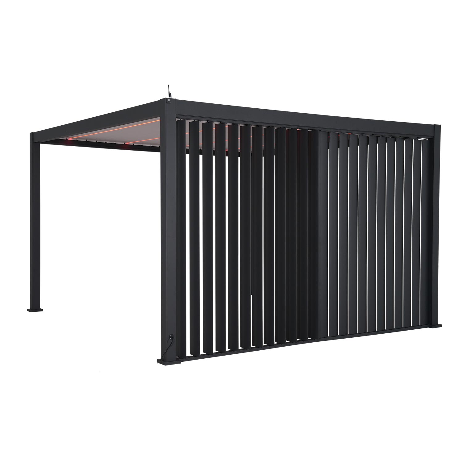Vertikaalne lamellsein varikatusele MIRADOR-111 4m, tumehall